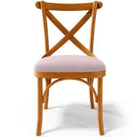 Kit 04 Cadeiras Para Sala De Jantar E Estar Living Estofada ávila L02 Suede Rosê - Lyam