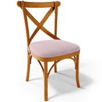 Kit 04 Cadeiras Para Sala De Jantar E Estar Living Estofada ávila L02 Suede Rosê - Lyam - 7