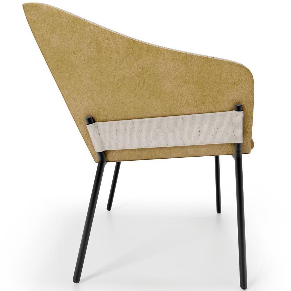 Kit 5 Cadeiras Para Sala De Jantar Estar Living Olívia L02 Linho Cru Couríssimo Fendi - Lyam Decor - 2