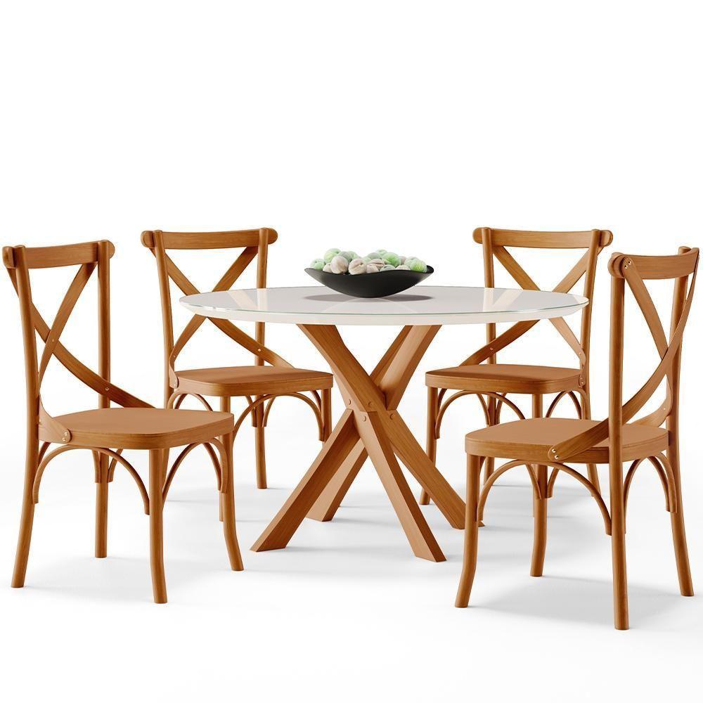 Kit 02 Cadeiras Para Sala De Jantar E Estar Living ávila L02 Madeira Maciça - Lyam - 5