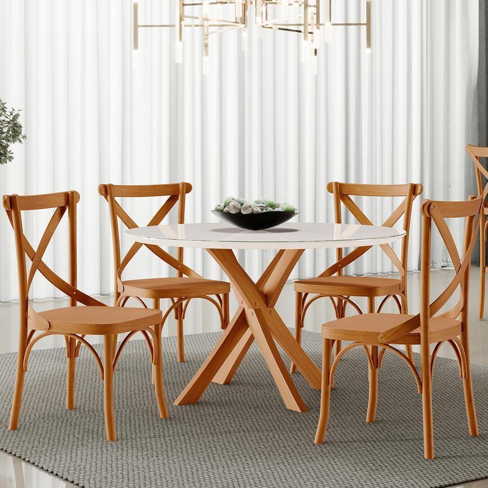 Kit 02 Cadeiras Para Sala De Jantar E Estar Living ávila L02 Madeira Maciça - Lyam - 8