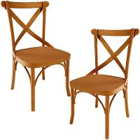 Kit 02 Cadeiras Para Sala De Jantar E Estar Living ávila L02 Madeira Maciça - Lyam - 1