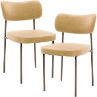 Kit 02 Cadeiras Para Sala De Jantar Melina Base Arena L02 Couríssimo Fendi - Lyam Decor - 1