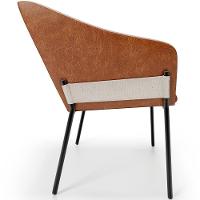 Kit 4 Cadeiras Para Sala De Jantar Estar Living Olívia L02 Linho Cru Couríssimo Camel - Lyam Decor - 2