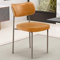 Kit 06 Cadeiras Estofadas Para Sala De Jantar Melina Base Arena L02 Couríssimo Whisky - Lyam Decor - 6