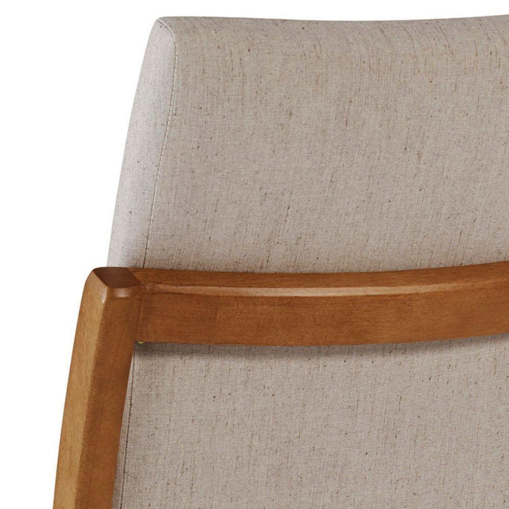 Cadeira Venus Madeira Maciça Cor Freijó Cappuccino Estofada Tecido Cor 57 Treo Made Móveis - 2
