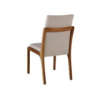 Cadeira Venus Madeira Maciça Cor Freijó Cappuccino Estofada Tecido Cor 57 Treo Made Móveis - 6