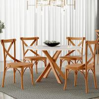 Kit 08 Cadeiras Para Sala De Jantar E Estar Living ávila L02 Madeira Maciça - Lyam - 8