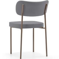 Kit 08 Cadeiras Estofadas Para Sala De Jantar Melina Base Arena L02 Suede Cinza - Lyam Decor