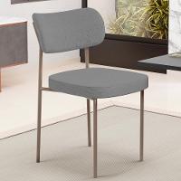 Kit 02 Cadeiras Para Sala De Jantar Melina Base Arena L02 Linho Cinza Escuro - Lyam Decor - 4