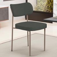 Kit 08 Cadeiras Estofadas Para Sala De Jantar Melina Base Arena L02 Linho Verde Musgo - Lyam Decor - 4