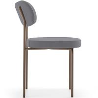 Kit 02 Cadeiras Para Sala De Jantar Melina Base Arena L02 Suede Cinza - Lyam Decor - 2