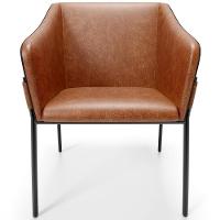 Kit 4 Cadeiras Para Sala De Jantar Estar Living Olívia L02 Couríssimo Camel Preto - Lyam Decor - 5