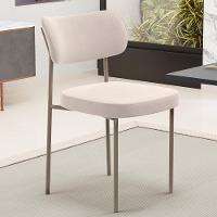 Kit 06 Cadeiras Estofadas Para Sala De Jantar Melina Base Arena L02 Suede Bege - Lyam Decor - 2