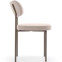 Kit 06 Cadeiras Estofadas Para Sala De Jantar Melina Base Arena L02 Suede Bege - Lyam Decor