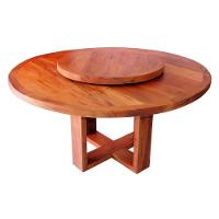 Mesa De Jantar Redonda 1,6 M Madeira Maciça Natural - 1