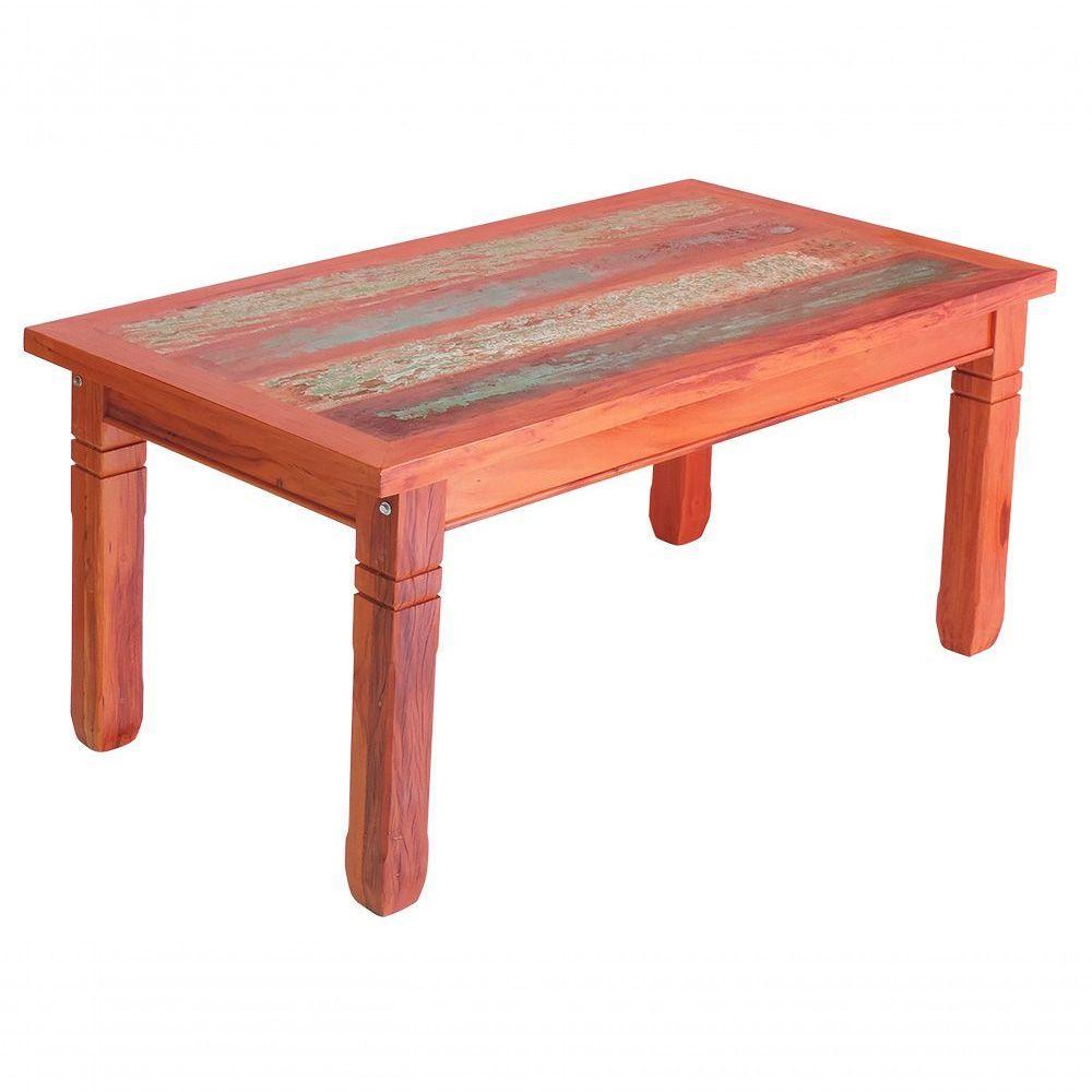 Mesa De Jantar Em Madeira Maciça 1,5m Com Pátina - 1