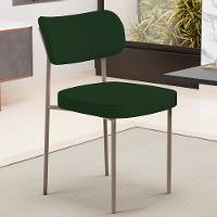 Kit 06 Cadeiras Estofadas Para Sala De Jantar Melina Base Arena L02 Suede Verde Musgo - Lyam Decor - 6