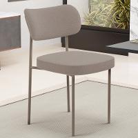 Kit 08 Cadeiras Estofadas Para Sala De Jantar Melina Base Arena L02 Bouclê Bege - Lyam Decor - 4