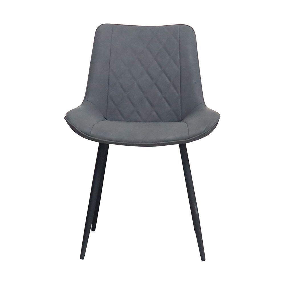 Cadeira Haifa Assento Em Mdf E Base Em Aço Pintado Fratini Grafite - 1