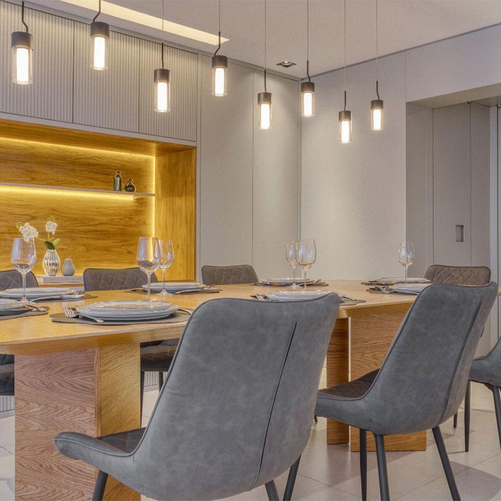 Cadeira Haifa Assento Em Mdf E Base Em Aço Pintado Fratini Grafite - 2