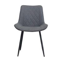 Cadeira Haifa Assento Em Mdf E Base Em Aço Pintado Fratini Grafite - 1