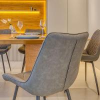 Cadeira Haifa Assento Em Mdf E Base Em Aço Pintado Fratini Grafite - 3