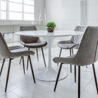 Cadeira Haifa Assento Em Mdf E Base Em Aço Pintado Fratini Grafite - 5