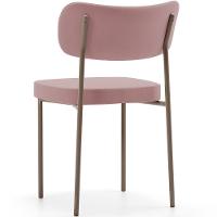 Kit 08 Cadeiras Estofadas Para Sala De Jantar Melina Base Arena L02 Suede Rosê - Lyam Decor