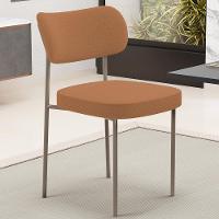 Kit 08 Cadeiras Estofadas Para Sala De Jantar Melina Base Arena L02 Bouclê Terracota - Lyam Decor - 4