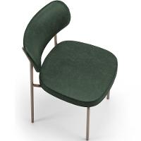 Kit 04 Cadeiras Decorativa Estofada Para Sala De Jantar Melina Base Arena L02 Couríssimo Verde Musgo - Lyam Decor - 7