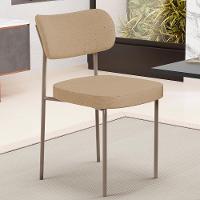 Kit 04 Cadeiras Decorativa Estofada Para Sala De Jantar Melina Base Arena L02 Linho Bege Escuro - Lyam Decor - 4