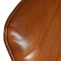 Conjunto 2 Cadeiras Cristal Sala De Jantar Em Couro Caramelo E Metal Champanhe - 5