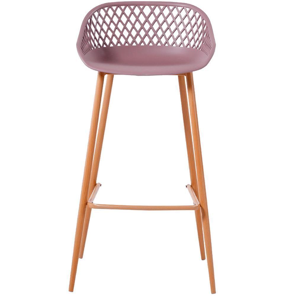 Kit 4 Banquetas Mônaco Clarice Alta Fratini 96 Cm (altura) Em Poliuretano (pu) Cardo Base Em Aço - 4