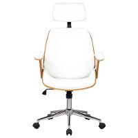 Kit 02 Cadeiras de Escritório Presidente Giratória com Regulagem de Altura Akon Pu Branco Gran Belo - 7