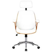 Kit 02 Cadeiras de Escritório Presidente Giratória com Regulagem de Altura Akon Pu Branco Gran Belo - 9