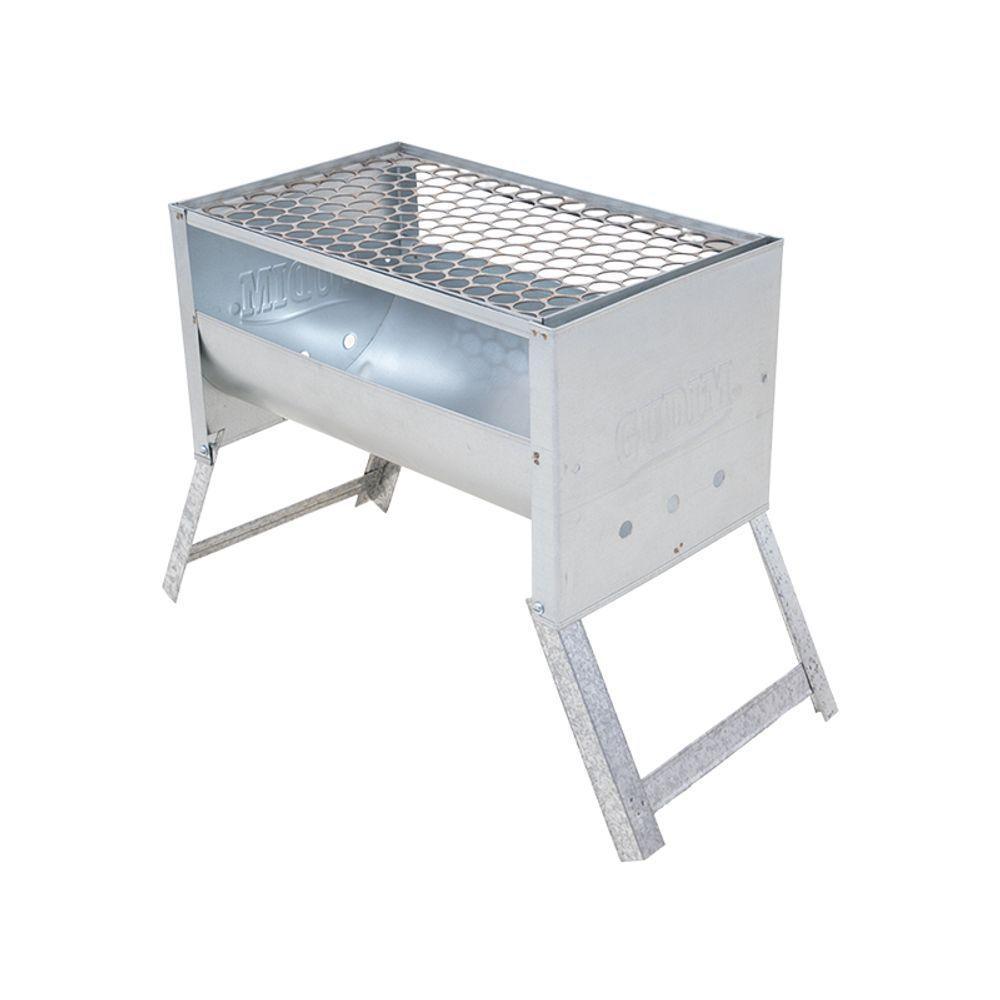 Churrasqueira Stylo Chapa Galvanizada Com Grelha Moeda Inox Carvão - Gudim - 1