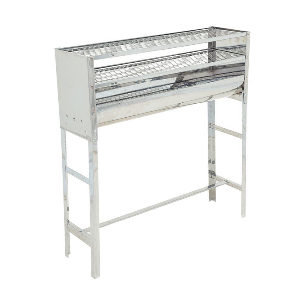 Churrrasqueira Espetinho N°5 Inox Duas Grelhas Tela Moeda Portátil - Gudim - 3