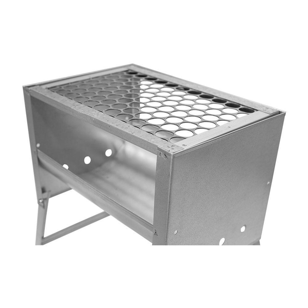 Churrasqueira Uai Galvanizada Portátil Com Grelha Moeda Carvão Portátil - Gudim - 7