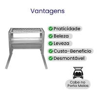 Churrasqueira Uai Galvanizada Portátil Com Grelha Moeda Carvão Portátil - Gudim - 3