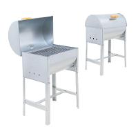 Churrasqueira Mini A Bafo Aço Galvanizado Com Tampa E Alça De Madeira - Gudim - 3