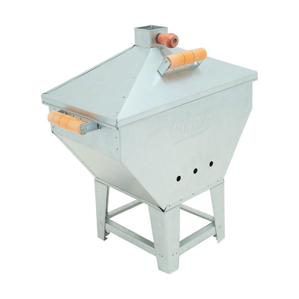 Churrasqueira A Bafo Devassa Aço Galvanizado Com Tampa Alças Laterais De Madeira - Gudim - 1