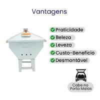 Churrasqueira A Bafo Devassa Aço Galvanizado Com Tampa Alças Laterais De Madeira - Gudim - 6