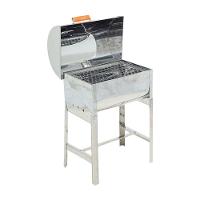 Churrasqueira Mini A Bafo Inox Com Tampa E Alça De Madeira - Gudim - 2