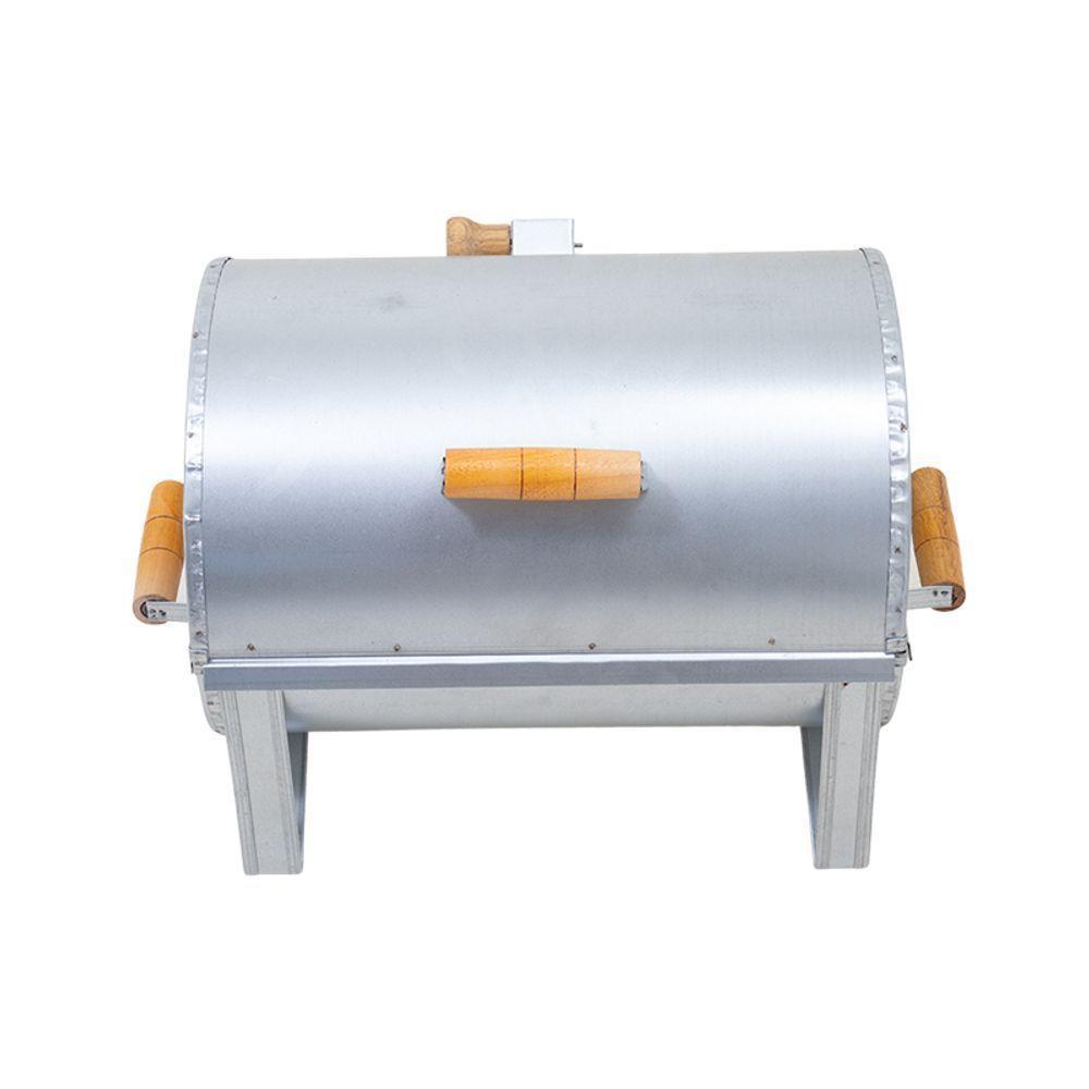 Churrasqueira A Bafo Master Galvanizada Com Tampa Alças De Madeira - Gudim - 1