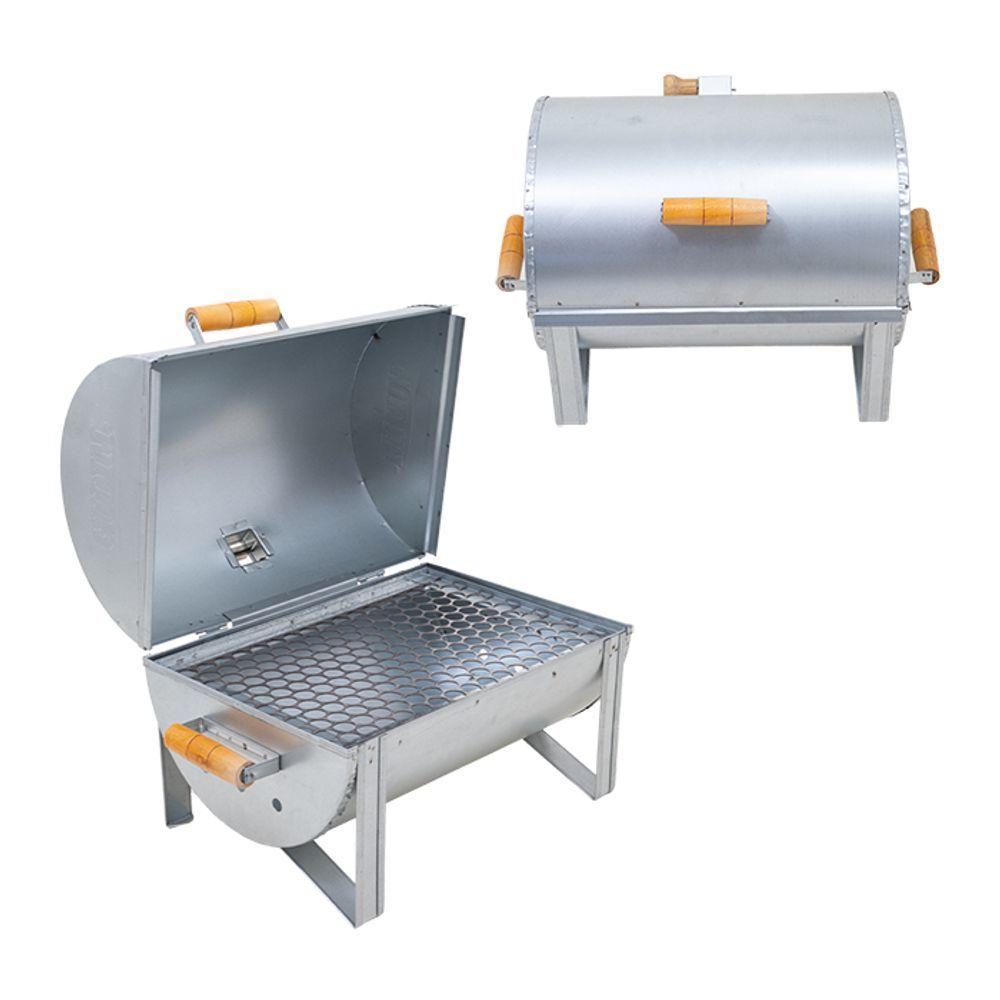 Churrasqueira A Bafo Master Galvanizada Com Tampa Alças De Madeira - Gudim - 2