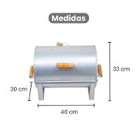 Churrasqueira A Bafo Master Galvanizada Com Tampa Alças De Madeira - Gudim - 6
