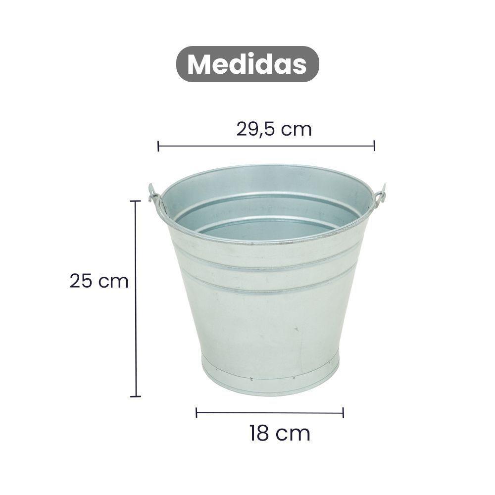 Balde Cônico Multiuso 10 Litros Aço Galvanizado - Gudim - 2