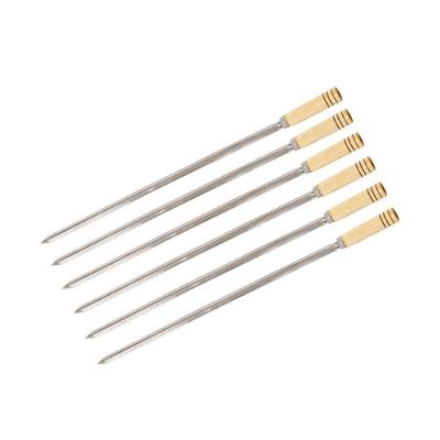 Espeto Simples Inox 70cm Kit 6 Peças - Gudim