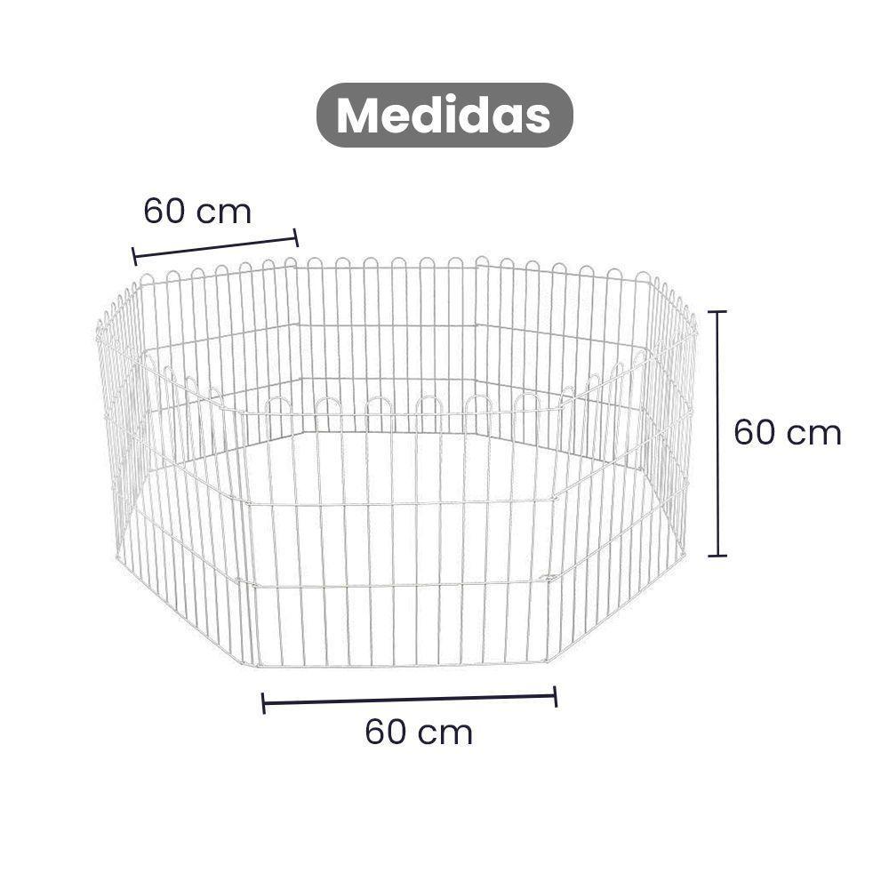Cercado 01 Pet 8 Módulos 60x60cm Cada Tela Aramada Animais Pequeno E Médio Porte Caes - Gudim - 4